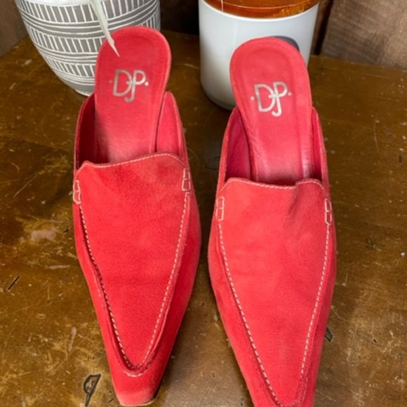 Donald J. Pliner Red Suede Mules - Size 6 1/2 - Picture 13 of 14